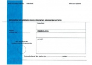 Obálka B6 s dodejkou a vytrhávacím okénkem, samopropisovací, oblá klopa, modrý pruh