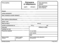 Žádanka o přepravu A6        176