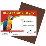 Barevný papír A4/80g/100 listů - hnědý - zvětšit obrázek