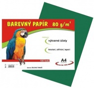 Barevný papír A4/80g/100 listů - tm. zelený