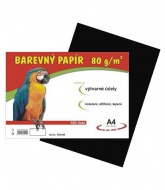 Barevný papír A4/80g/100 listů - černý - zvětšit obrázek