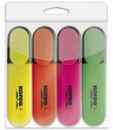 Zvýrazňovač Kores  Bright Liner sada 4 ks - zvětšit obrázek