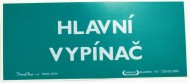 Samolepka - Hlavní vypínač - zvětšit obrázek