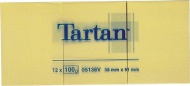 Bloček lepící 38x51mm/1 Tartan  žlutá - zvětšit obrázek
