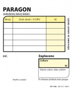 Obchodní paragon Optys, samopropisovací, 7,5 x 9,5 cm