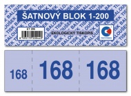 Šatnovy blok 1-200 čísel, ET295	