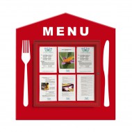 Vitrína restaurační čtvercová Menu-6 x A4 - zvětšit obrázek