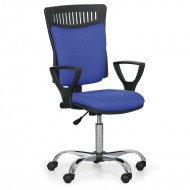 Kancelářská židle Bali chrom s područkama modrá - zvětšit obrázek