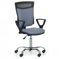 Kancelářská židle Bali chrom s područkama šedá - zvětšit obrázek