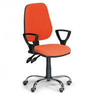 Kancelářská židle Comfort - chromový kříž oranžová - zvětšit obrázek