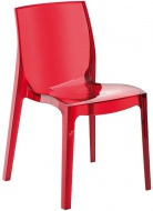 Židle FEMME FATALE rosso transparente - zvětšit obrázek