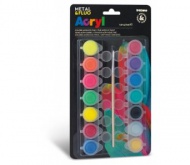 Akrylové barvy METAL FLUO 14x4,5ml