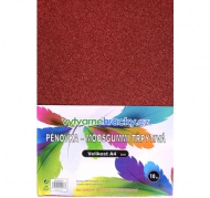 Třpytivá pěnovka - 1 arch, Červená, A4 - cca 2 mm