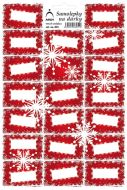 Etikety na dárky vločky - červené - zvětšit obrázek