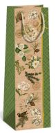 Dárková papírová taška NATUR na víno (11 x 36 cm)  - zvětšit obrázek