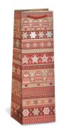 Dárková papírová taška NATUR na víno (11 x 36 cm)  - zvětšit obrázek