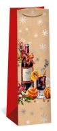 Dárková papírová taška NATUR na víno (11 x 36 cm)  - zvětšit obrázek