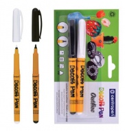 Popisovač 2628/2 bílý+černý  Decorpen