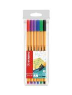 Fineliner STABILO Point 88, 6 barev, 0,4mm