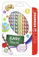 Pastelky Easycolours trojhranné levák/12