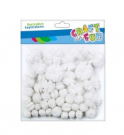 Kuličky POMPON bílé 463473