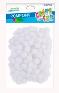 Kuličky POMPON bílé 1cm - zvětšit obrázek