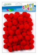Kuličky POMPON červené 2cm - zvětšit obrázek