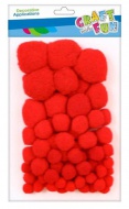 Kuličky POMPON červené - zvětšit obrázek