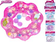 Glamour Náramek strečový s flitry a doplňky - 8,5 cm