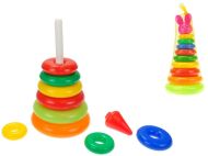 Pyramida s kroužky velká 30cm, 2 druhy - zvětšit obrázek