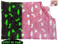 Unicorn deka s jednorožci ve tmě svítící - zvětšit obrázek