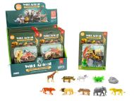  Zvířátka SAFARI 6 cm - 8 ks, s doplňky 