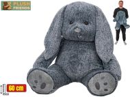 Plush Friends - Králík plyšový sedící 60 cm - šedý
