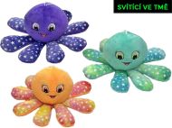 Chobotnička plyšová 10cm, svítící ve tmě, 3 barvy - zvětšit obrázek