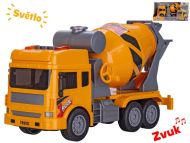 Auto stavební domíchávač 27cm na setrvačník, na baterie, se světlem a zvukem - zvětšit obrázek