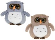Sova plyšová 17cm sedící, 2 barvy