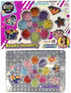 Kreativní set korálky navlékací 2cm s provázky - zvětšit obrázek
