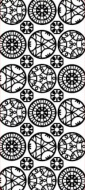 Kontury 10x23 - mandala ornament kruh, stříbrné