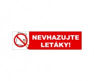 Samolepka - NEVHAZUJTE LETÁKY! - zvětšit obrázek