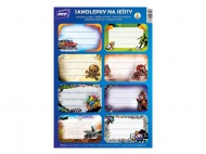 Samolepky na sešity 8ks - modré