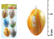 Vajíčka plast 6cm/6ks 