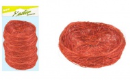 Hnízdo sisal 7cm 6ks - hnědá