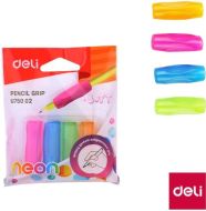Násadka trojhranná na tužku 4ks NEON DELI