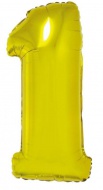 Balónek nafukovací č. 1 - 92 cm, zlatý - zvětšit obrázek