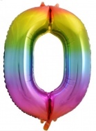 Balónek nafukovací č. 0 - 85cm, duhový 