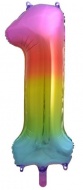 Balónek nafukovací č. 1 - 85cm, duhový 