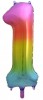 Balónek nafukovací č. 1 - 85cm, duhový 