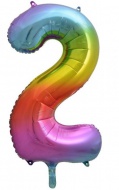 Balónek nafukovací č. 2 - 85cm, duhový 