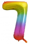 Balónek nafukovací č. 7 - 85cm, duhový  - zvětšit obrázek