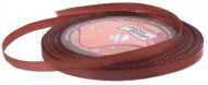 Saténová stuha tmavě hnědá (brown) 6 mm/32m - zvětšit obrázek